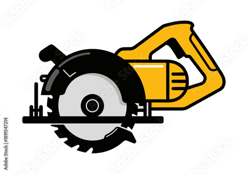 Circular Saw Tool Illustration.