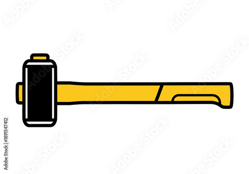 Sledgehammer Tool Icon Vector Illustration.