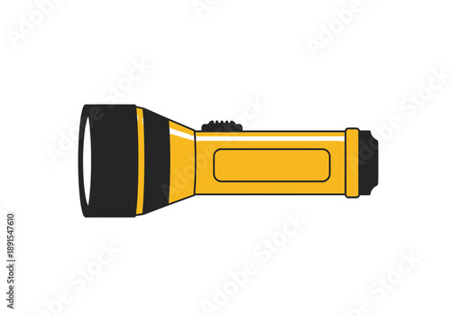 Yellow Handheld Electric Torch Light Illustration 2.
