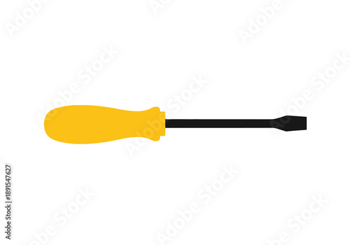 Yellow Handled Nut Driver Tool Illustration.
