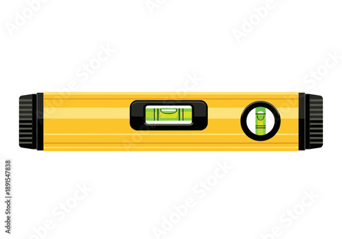 Yellow Spirit Level Tool for Measuring Flatness.