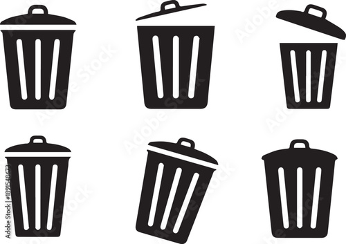 recycle bin icon set