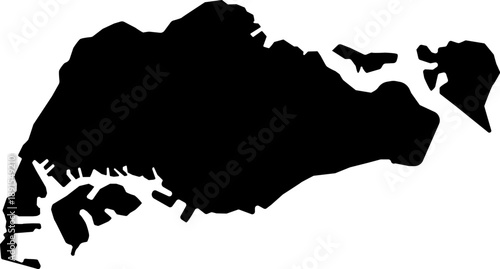 Silhouette of a running cheetah in black on white background