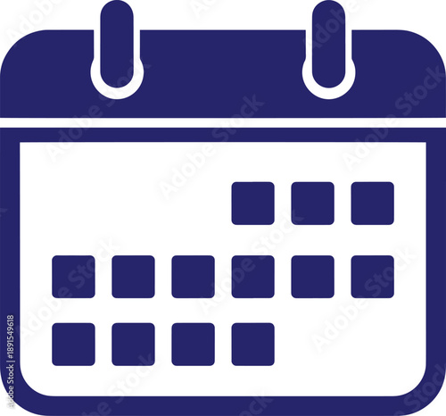 Calendar icon vector art illustration, schedule and planning concept