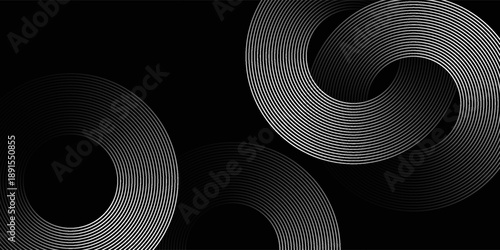 Circular spiral sound wave rhythm from lines. vector modern design. eps 10