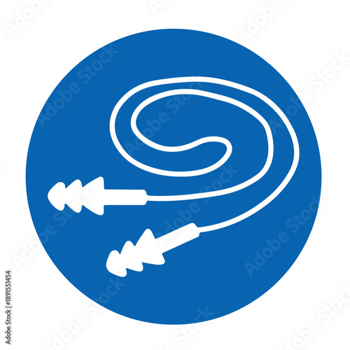 Wear Earplugs Symbol Sign Vector Illustration Isolated White Background
