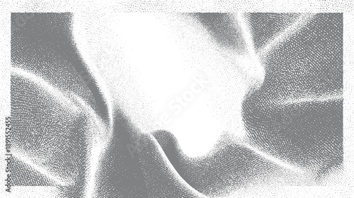 Abstract grey and white stippled texture forming flowing organic shapes and waves