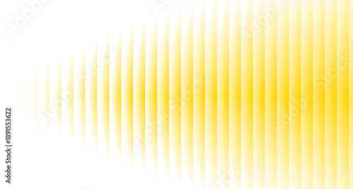 Yellow and white fractal glass ribbed stripes with shiny liquid effect