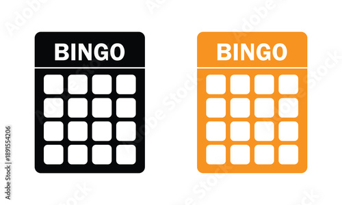 Bingo board icon. Lottery tickets sign. Lotto bingo cards symbol. flat style. Vector illustration. EPS 10 .