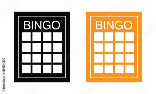 Bingo board icon. Lottery tickets sign. Lotto bingo cards symbol. flat style. Vector illustration. EPS 10 .