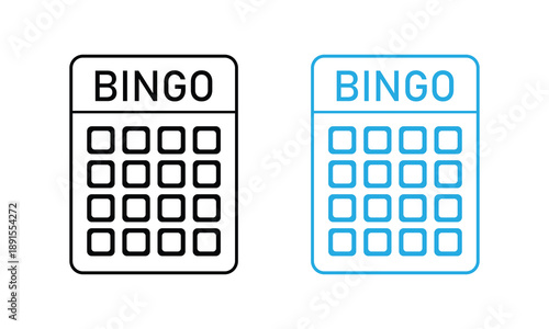Bingo board icon. Lottery tickets sign. Lotto bingo cards symbol. flat style. Vector illustration. EPS 10 .