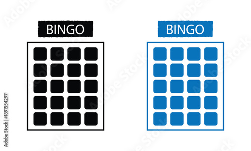 Bingo board icon. Lottery tickets sign. Lotto bingo cards symbol. flat style. Vector illustration. EPS 10 .