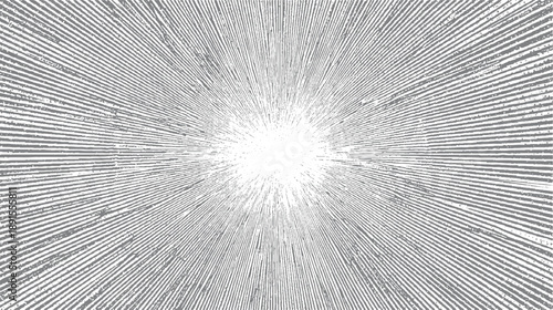 Radial grey lines emanating from a bright white center with textured speckles
