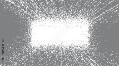 Grey background with white speckles radiating from a central bright rectangle texture pattern