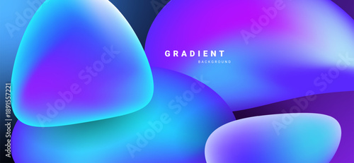 Vibrant liquid gradient background with 3d blobs shape.	