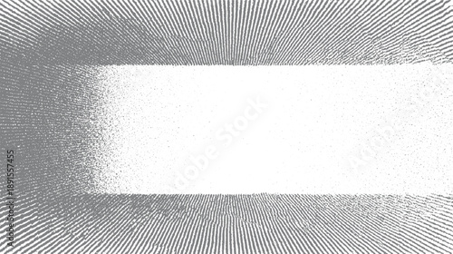 Grey radial lines and speckle pattern with white horizontal band stripes