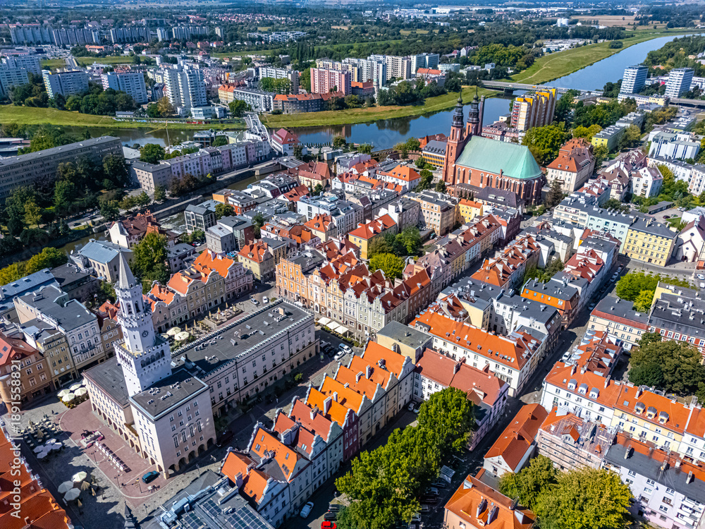 Obraz premium View of Opole old town in Opole Voivodeship, Poland
