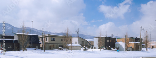 Canvas Print snow in hokkaido