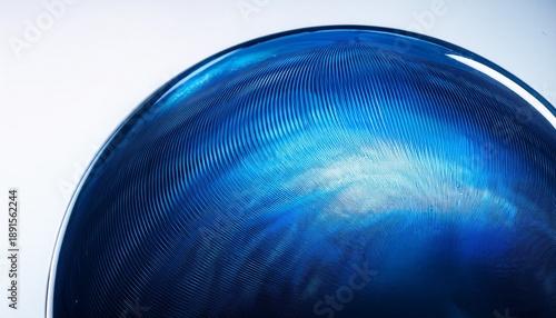 Abstract Blue Glass Sphere