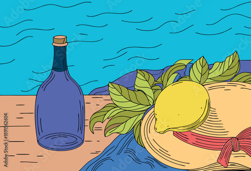 A set of minimal vintage posters with wine bottles, glass of red and white sparkling wine. Restaurant menu, invitation for an event, festival, party. Wine tasting concept. Retro vector illustration