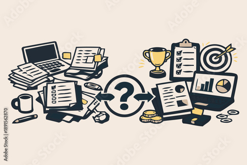 business goal achievement: from paperwork to success and trophy