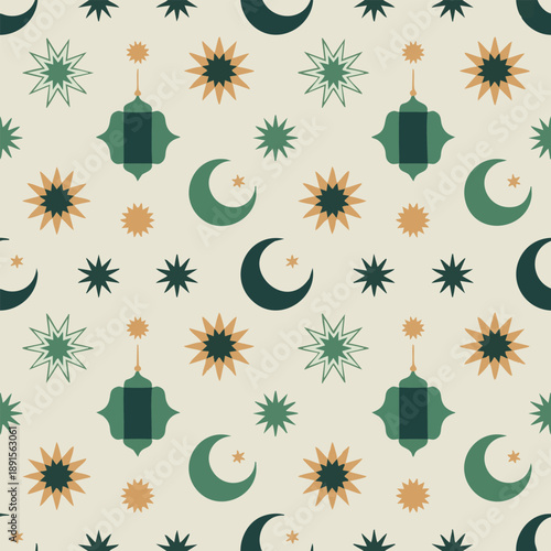 Abstract Eid al Fitr Celebration with Modern Islamic Design