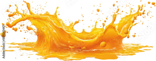 Vibrant orange juice splash