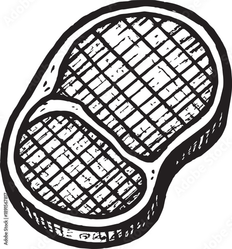 Sirloin steak meat chop line icon vector illustration