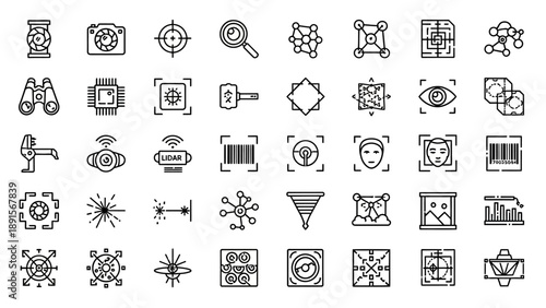 Collection of Simple Line Icons and Symbols.