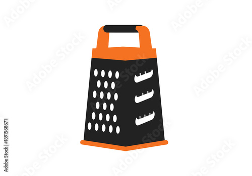 Black and Orange Kitchen Grater Tool.