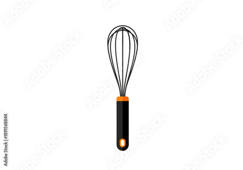 Black Kitchen Whisk with Copper Accents.
