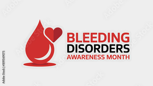 Bleeding Disorders Awareness Month Symbol Red Drop Design