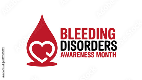 Bleeding Disorders Awareness Month Symbol Red Drop Heart