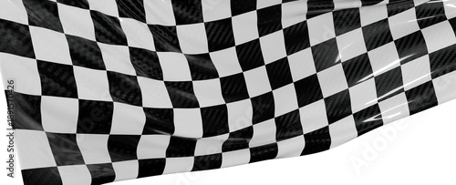 Close up of a checkered fla...