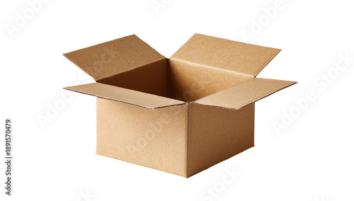 Open cardboard box