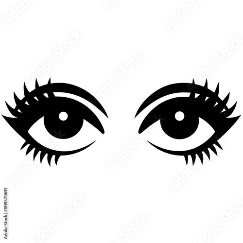 Vector illustration of a female eye