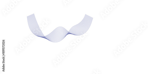 3d white origami peace dove illustration with a blue wave curve on a blank paper page template featuring a curled corner design and vector art shapes
