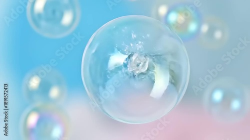 Wallpaper Mural Bubbling Action, Air Bubbles, Abstract Background, Video Content, Colorful Environment, Close-Up View, adobepremiumvideo Torontodigital.ca