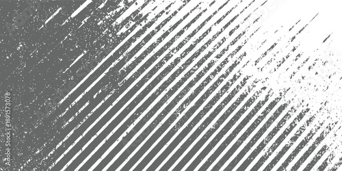 Diagonal gray stripes with white distressed texture and speckles lines