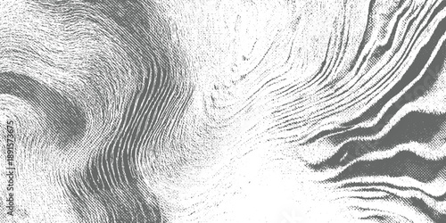 Abstract grayscale textured background with swirling lines and dots monochrome