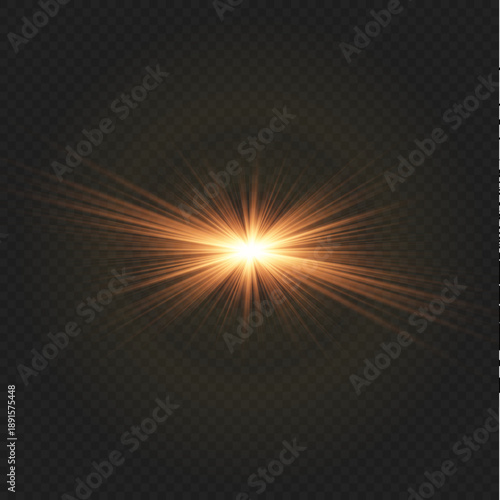 Transparent sunlight light effect for design. Vector blur in light rays. Isolated sunlight on a transparent background.”