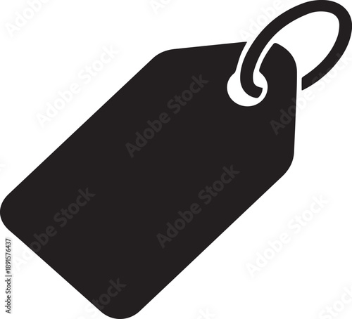 Black Price Tag with Loop Attachment.