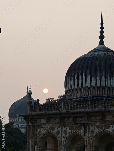 Qutub Shahi tombs are Islamic tombs and mosques  Qutub Shahi dynasty located in the Ibrahim Bagh in Hyderabad,  Telangana, India.