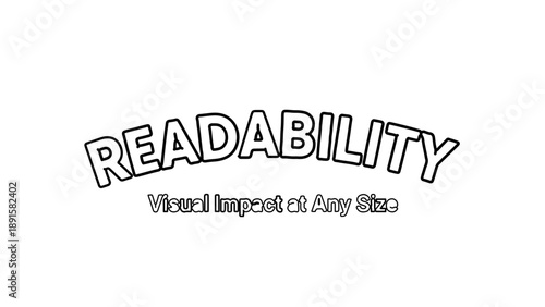 A vector graphic illustration of a readability icon with a visual impact at any size