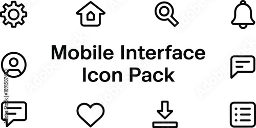 Mobile Interface Icons