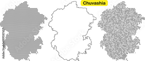 Detailed map of chuvashia republic showing boundaries and regions
