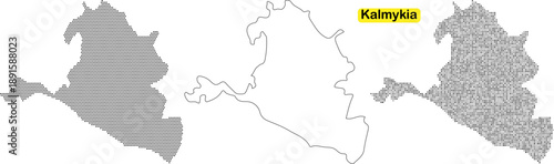 Detailed map representation of kalemyio with various shadings and outlines highlighting geographical boundaries and features