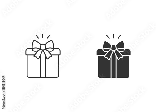 Gift Icon Set Multiple Style Collection