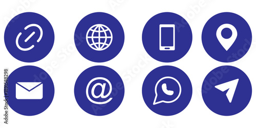Contact us vector line icon set, communication symbols for business phone, email, message, chat, location, user, and web, outline pictogram illustrations