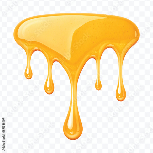 realistic smooth liquid honey dripping downwards in different color style isolated on transparent background